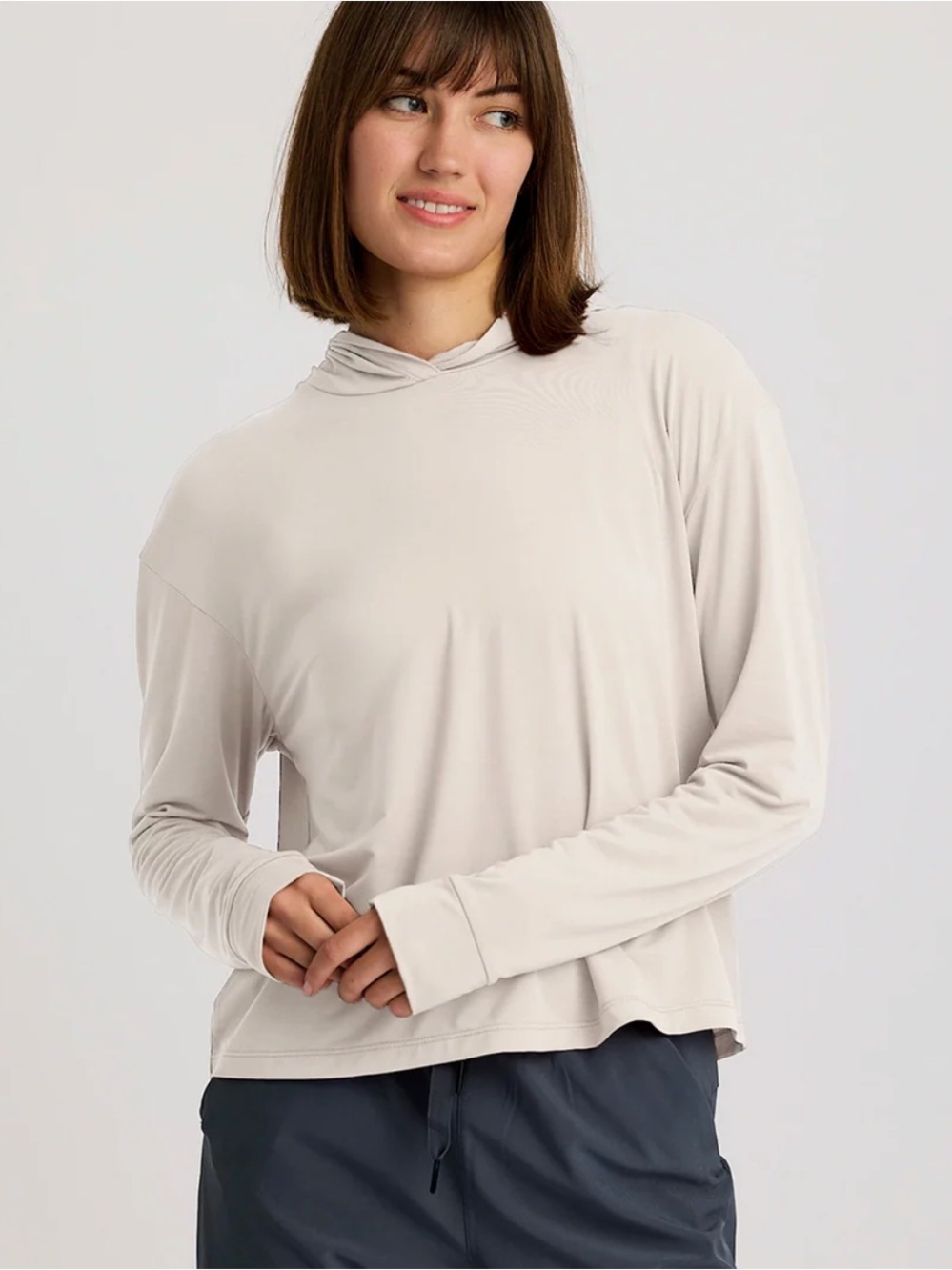 Free Fly Apparel Women's Elevate Lightweight Hoodie, Heather Birch, Medium